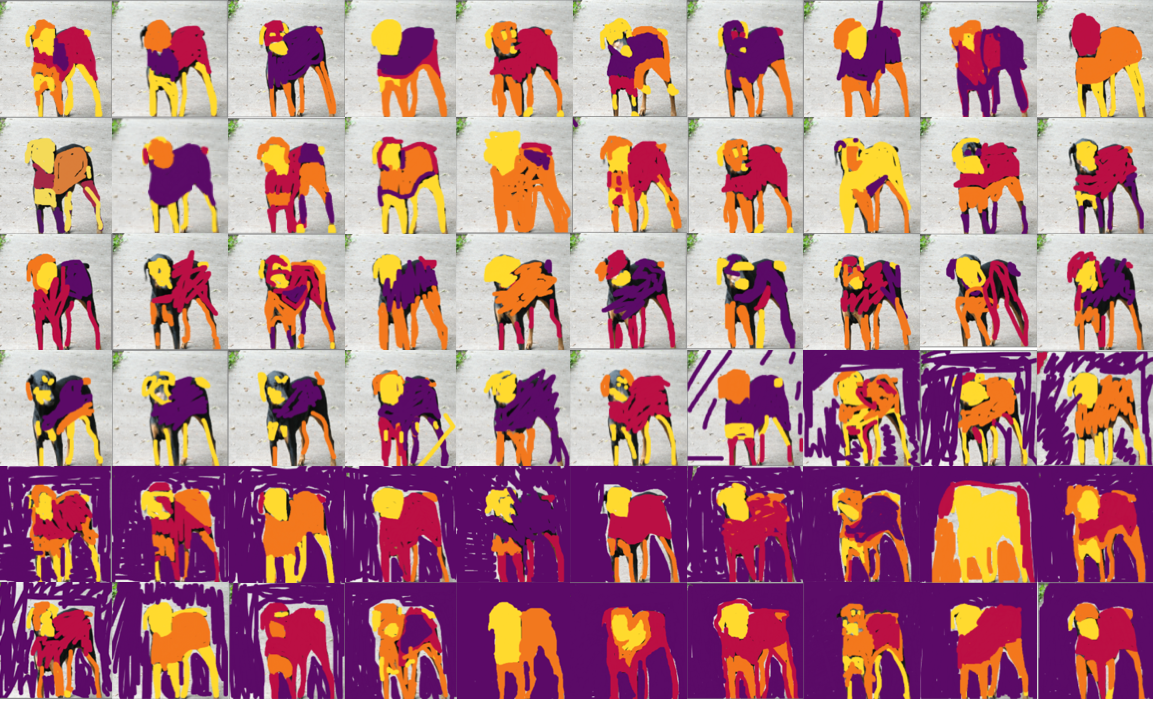 Grid of student-generated saliency annotations