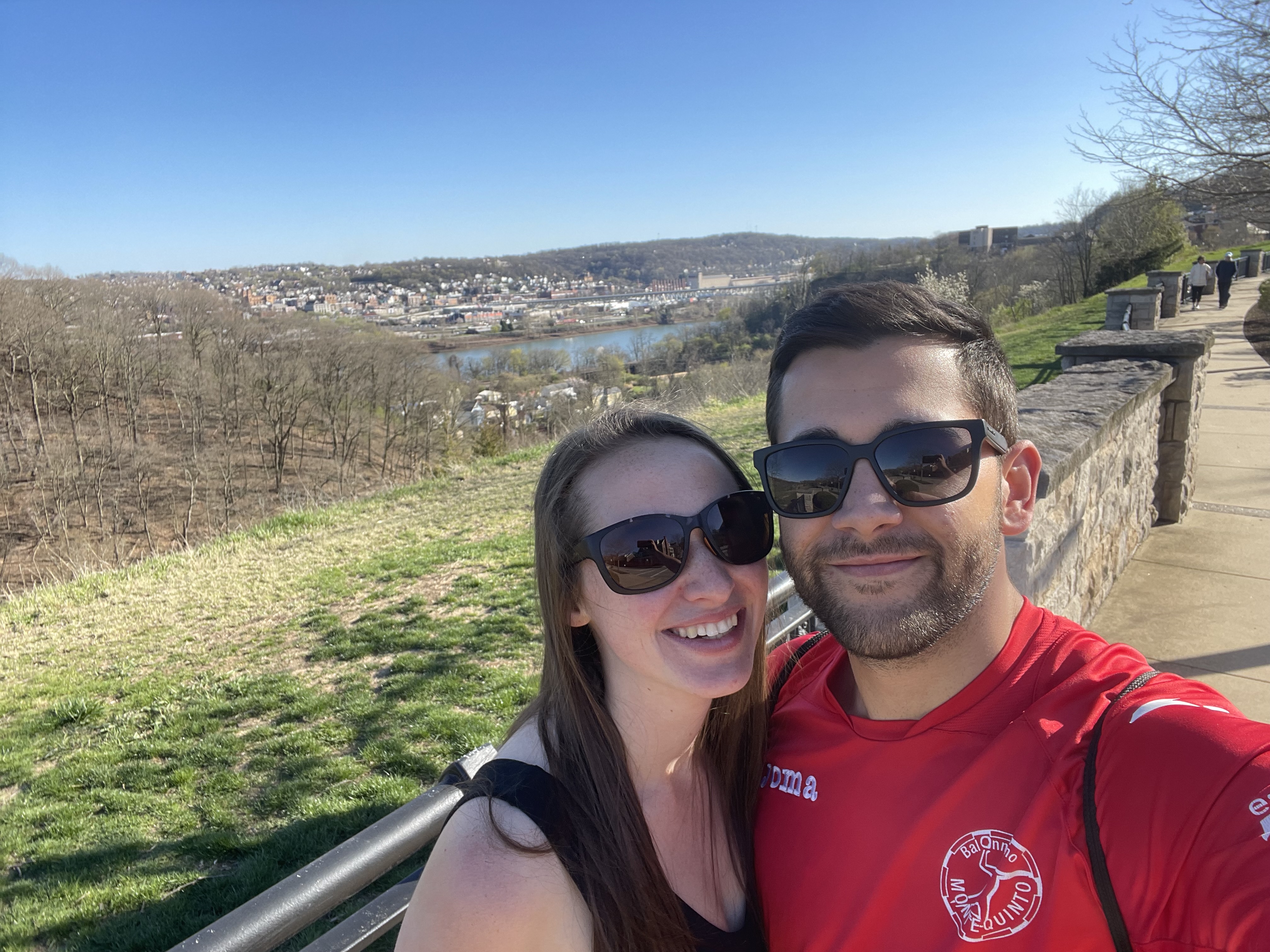 Katelyn and Alvaro during one of their early walks in Pittsburgh