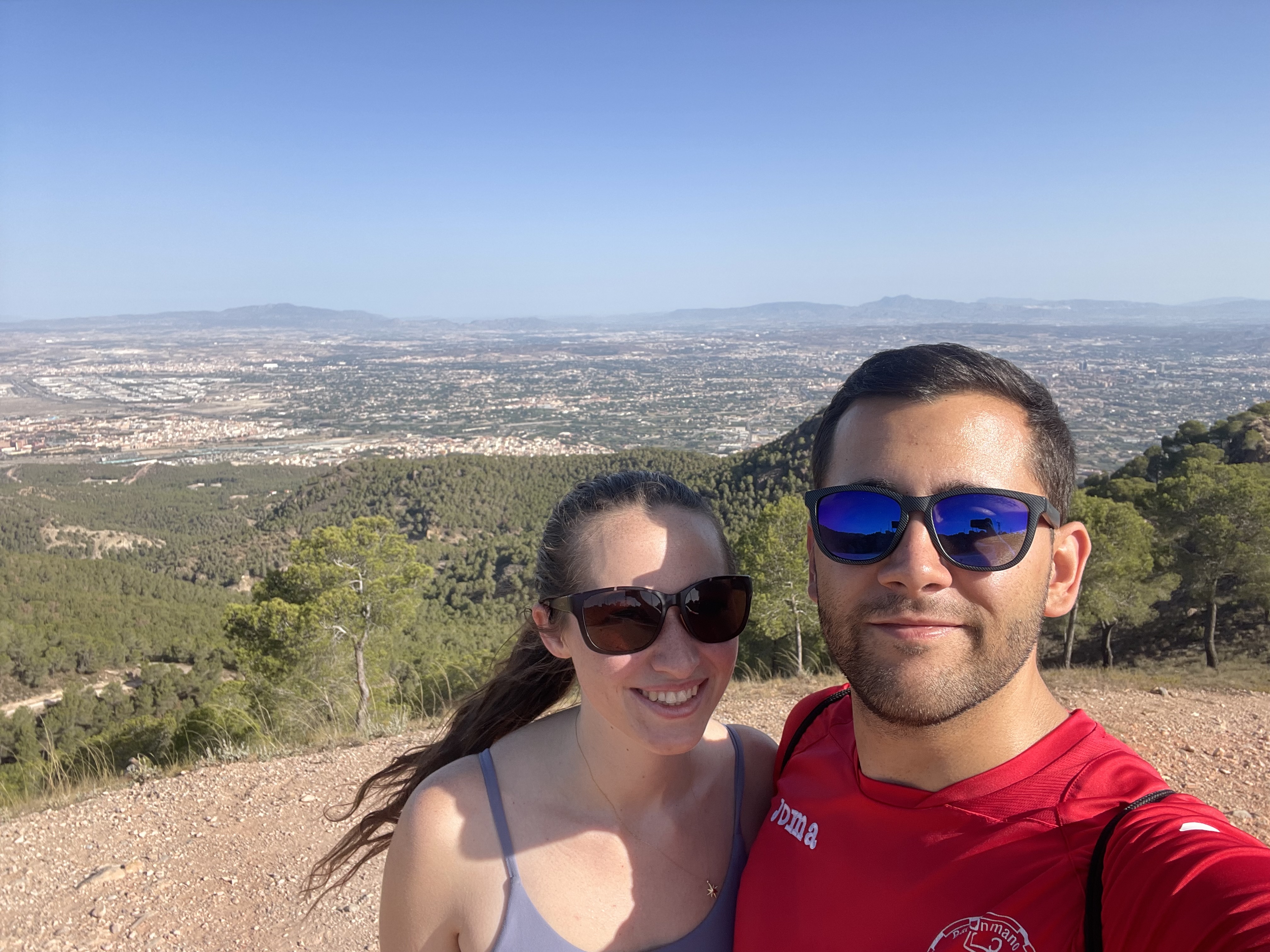 Katelyn and Alvaro hiking in Murcia, Spain