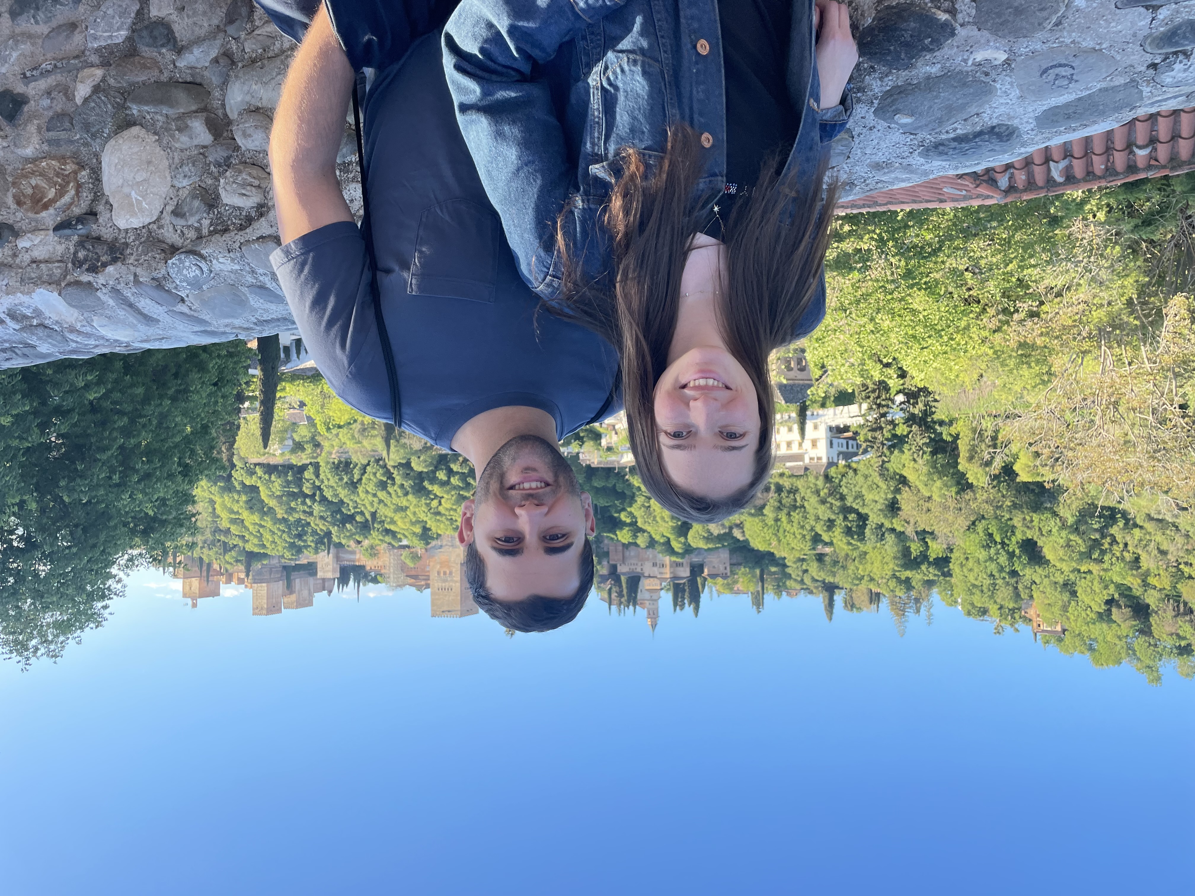 Katelyn and Alvaro visiting La Alhambra in Granada, Spain